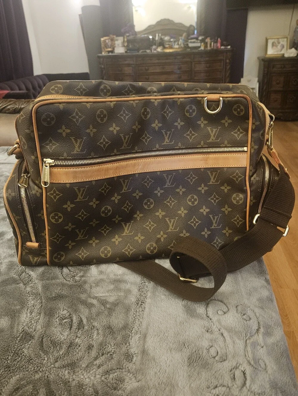 Louis Vuitton Brown Monogram Travel Shoulder Bag